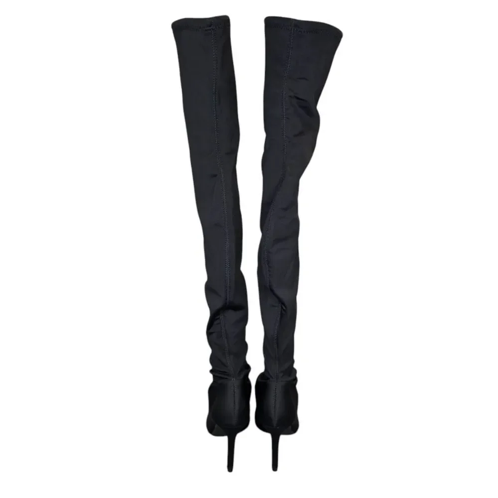 Primadonna Women's 36 Over-the-Knee Pointed Toe Tall Black Boots